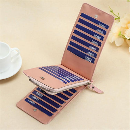 Ultra Thin Multi Card Wallet Multi Function Card Holder - Pink