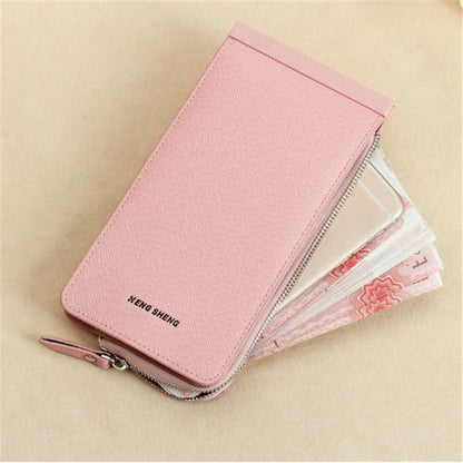 Ultra Thin Multi Card Wallet Multi Function Card Holder - Pink