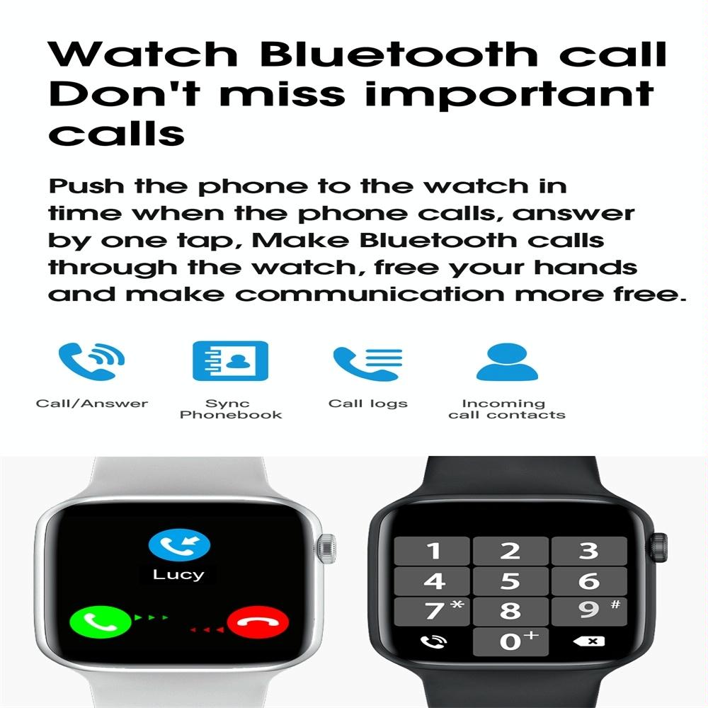1.75 Inch Ips Smart Watch Waterproof Temp / Heart / Bp / Sleep Monitoring - Black