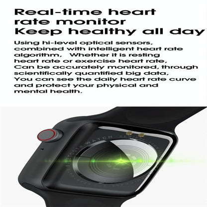 1.75 Inch Ips Smart Watch Waterproof Temp / Heart / Bp / Sleep Monitoring - Black