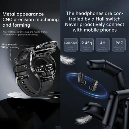 1.39 Inch Waterproof Bracelet Support Bluetooth Call / Nfc / Heart Rate - Black