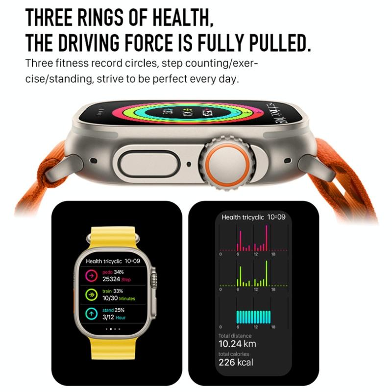 1.5 Inch Silicone Band Smart Watch Bluetooth Call / Heart Rate / Blood Pressure / Blood Oxygen - Black
