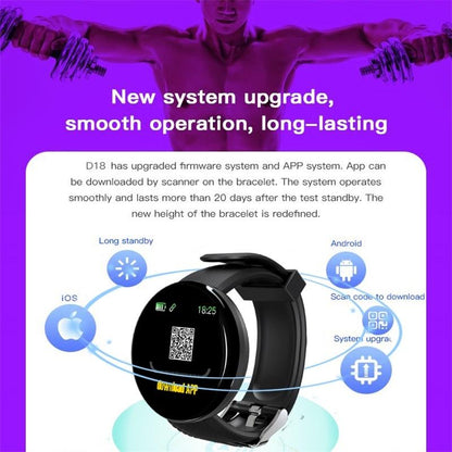 Smart Watch With Call Reminder And Health Monitoring - Waterproof - Blue