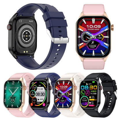 Waterproof Smart Watch With Bluetooth And Blood Oxygen Monitoring - Ip68 - Pink