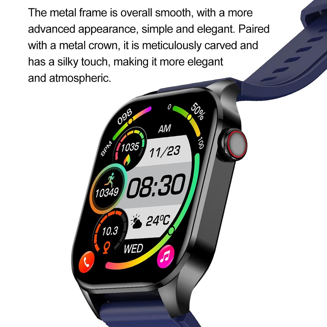 Waterproof Smart Watch With Bluetooth And Blood Oxygen Monitoring - Ip68 - Pink