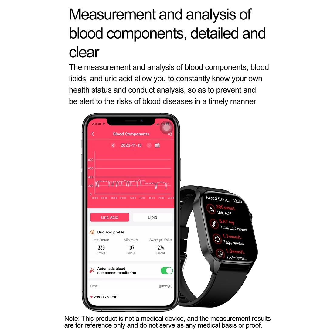 Waterproof Smart Watch With Bluetooth And Blood Oxygen Monitoring - Ip68 - Pink