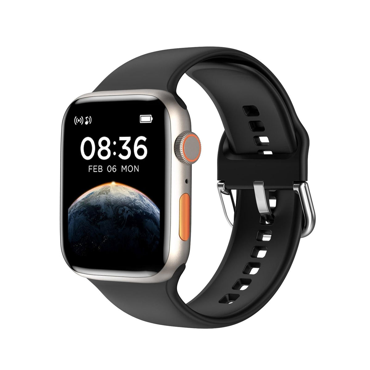 2.01 Inch Waterproof Smart Watch Bt Call / Heart Rate / Blood Pressure / Blood Oxygen - Black Gold