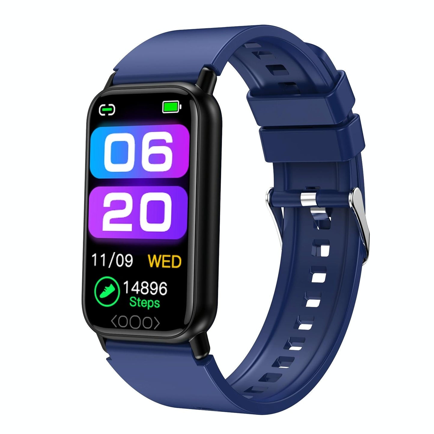 Smart Health Monitoring Watch With Colour Screen - Black