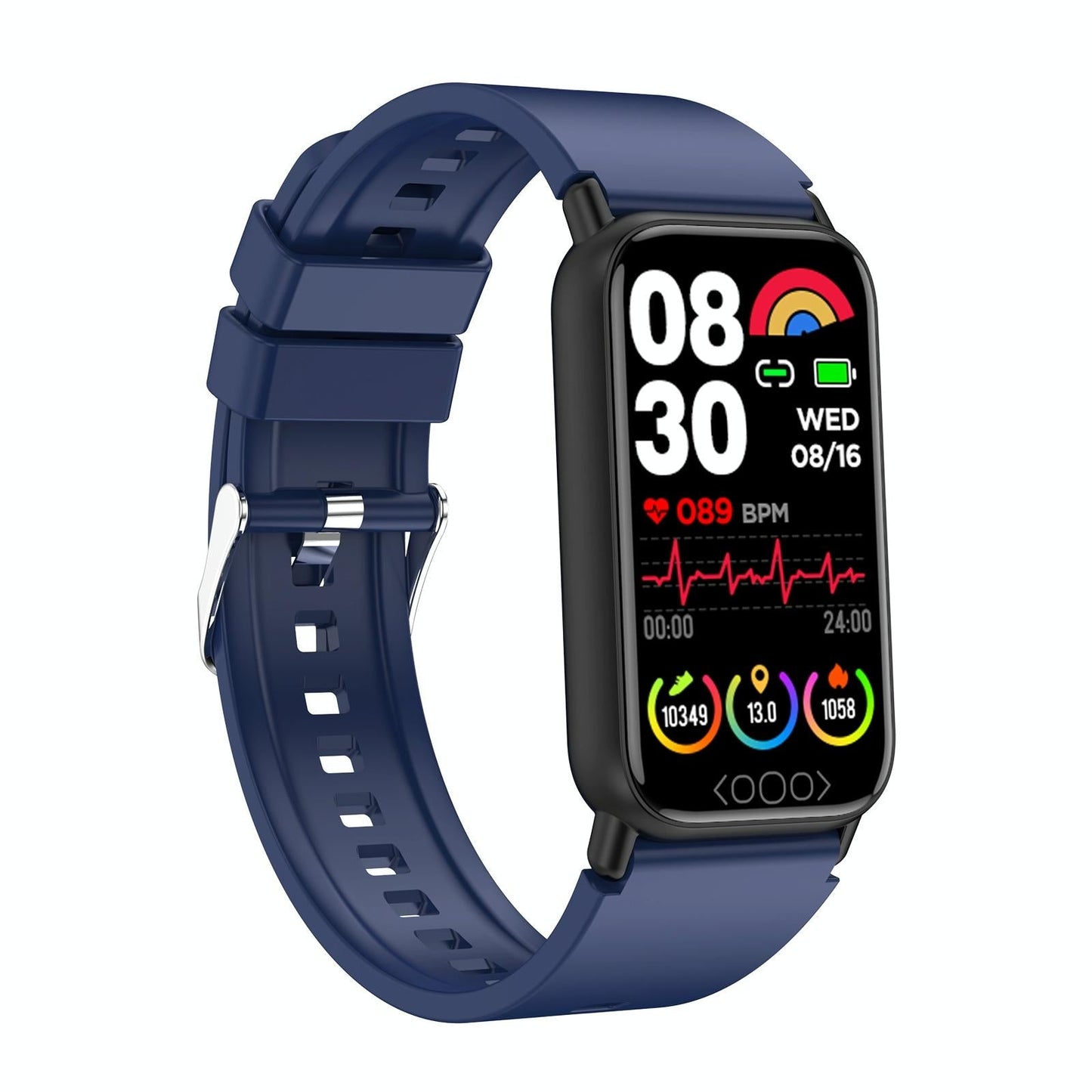 Smart Health Monitoring Watch With Colour Screen - Black