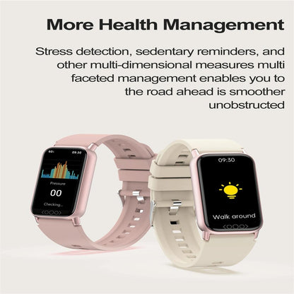 Smart Health Monitoring Watch With Colour Screen - Black