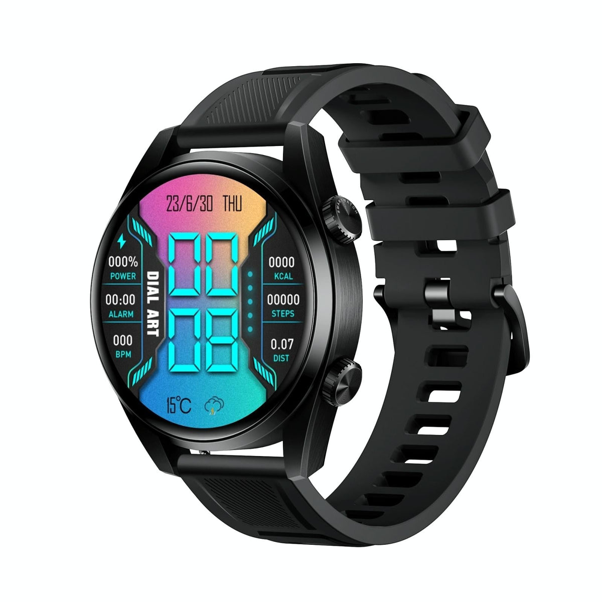 1.43 Inch Ip67 Sport Smart Watch Support Bluetooth Call / Sleep / Blood Oxygen / Heart Rate / Blood Pressure Health Monitor - Black