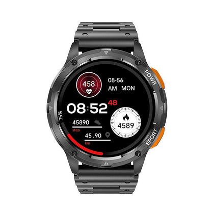 1.43 Inch Amoled Round Screen Steel Strap Smart Watch - Silver