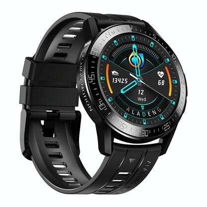 1.3 Inch Full-Fit Round Screen Smart Watch Support Sleep Monitor / Heart Rate Monitor / Temperature Monitoring Black