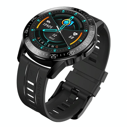 1.3 Inch Full-Fit Round Screen Smart Watch Support Sleep Monitor / Heart Rate Monitor / Temperature Monitoring Black