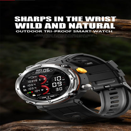 Smart Watch With Heart Rate Blood Pressure And Oxygen Monitoring - Black