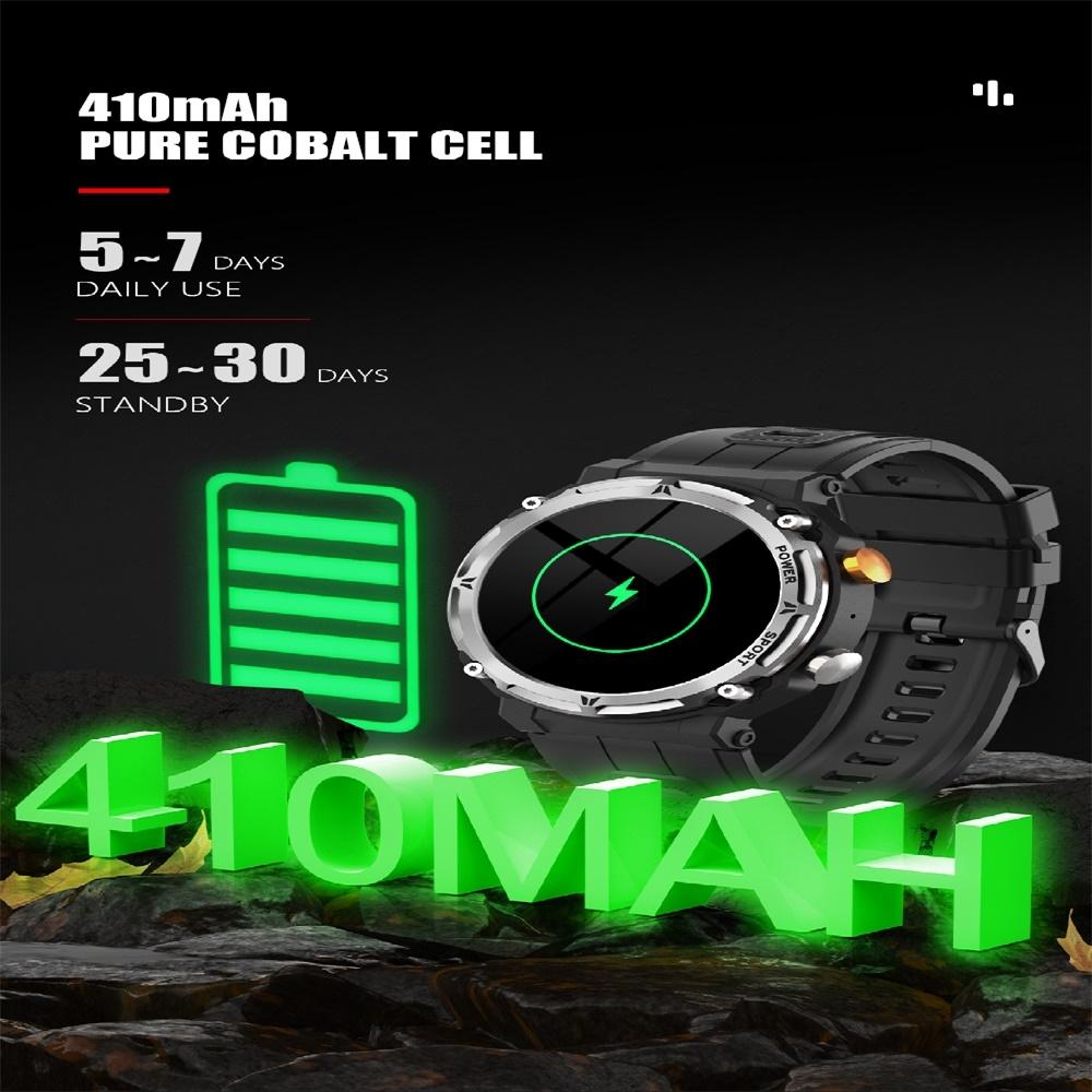 Smart Watch With Heart Rate Blood Pressure And Oxygen Monitoring - Black