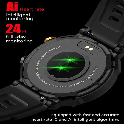 Smart Watch With Heart Rate Blood Pressure And Oxygen Monitoring - Black