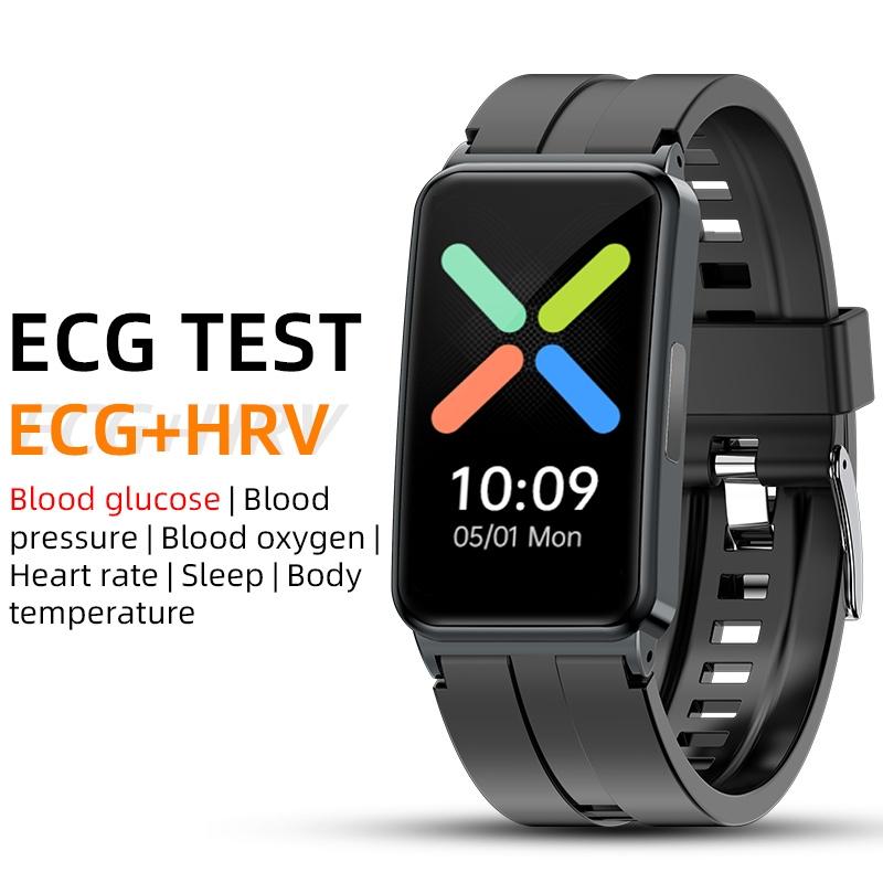 Smart Watch With Heart Rate And Blood Pressure Monitoring - Colour Screen - Black