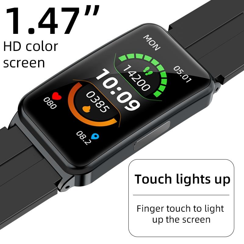 Smart Watch With Heart Rate And Blood Pressure Monitoring - Colour Screen - Black