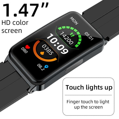 Smart Watch With Heart Rate And Blood Pressure Monitoring - Colour Screen - Black