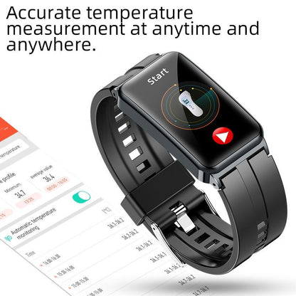 Smart Watch With Heart Rate And Blood Pressure Monitoring - Colour Screen - Black