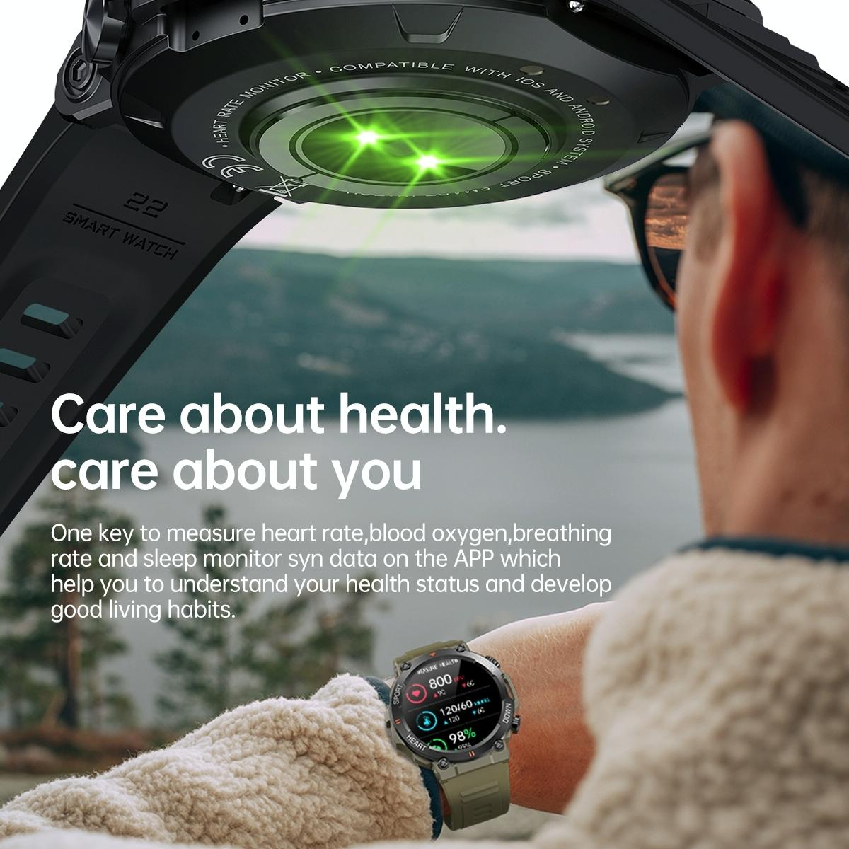 Smart Heart Rate And Blood Pressure Wristband - Monitor - Black