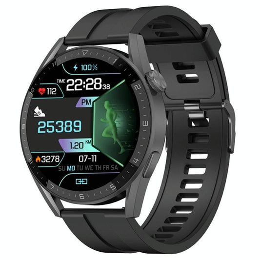 Smart Silicone Watch With Colour Screen - Black