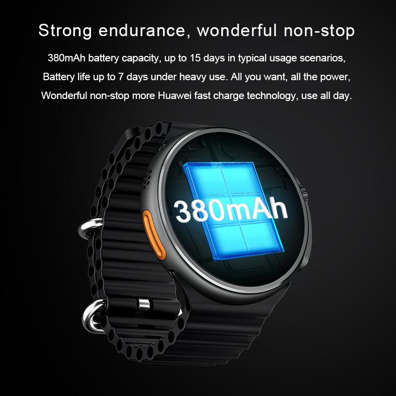 1.6 Inch Tft Round Screen Smart Watch Supports Voice Calls / Blood Oxygen Monitoring - Orange
