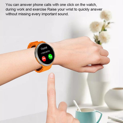 1.6 Inch Tft Round Screen Smart Watch Supports Voice Calls / Blood Oxygen Monitoring - Orange