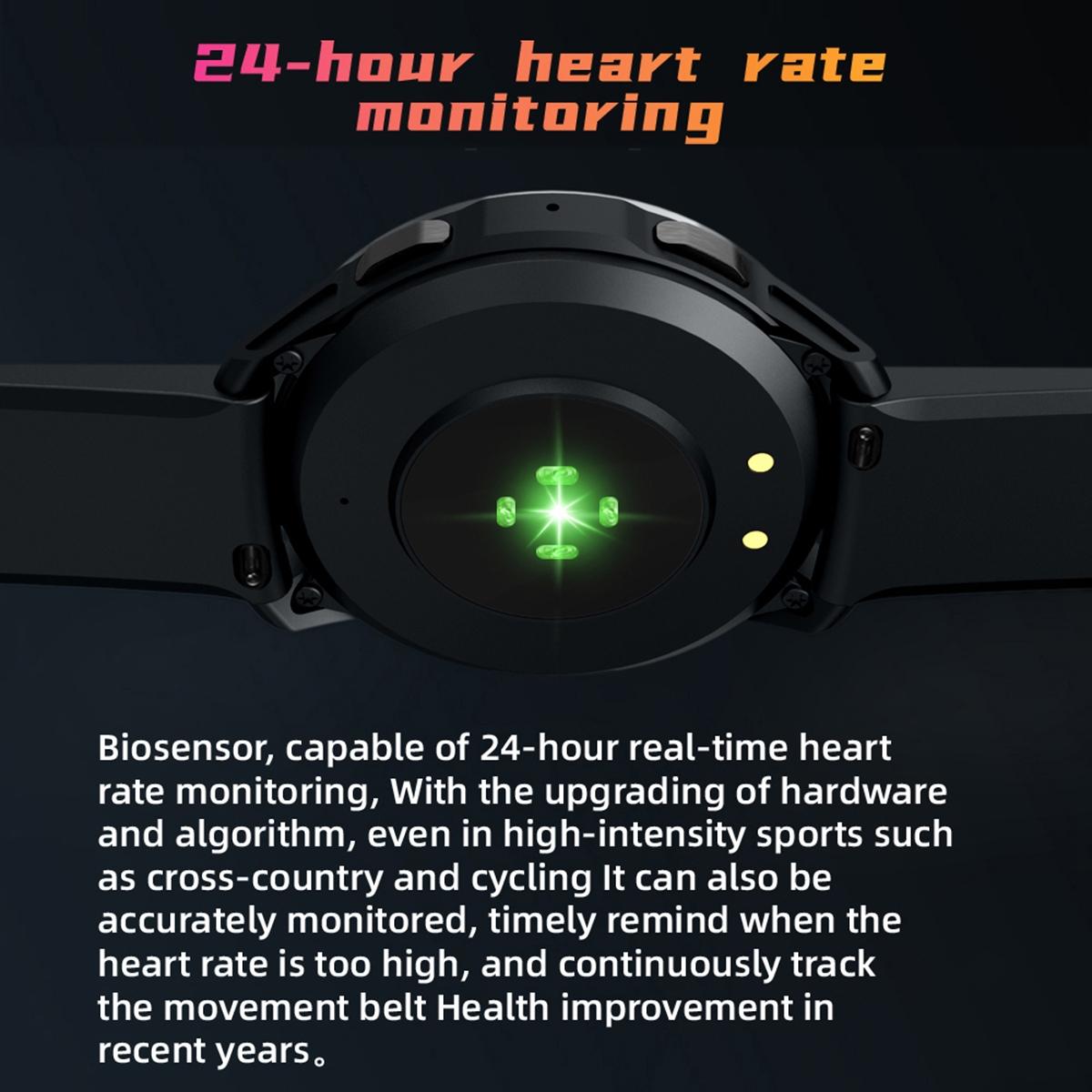 1.32 Inch Tft Screen Smart Watch Support Bluetooth Call & Alipay - Black
