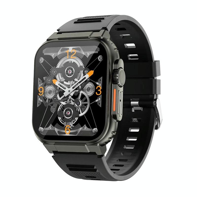 Ip68 Waterproof Bluetooth Smart Watch Health Monitor - Black