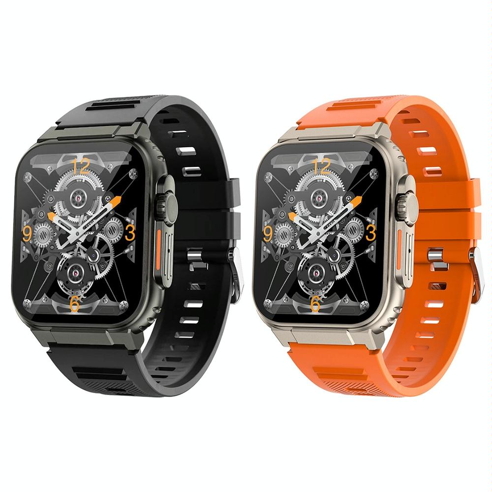 Ip68 Waterproof Bluetooth Smart Watch Health Monitor - Black