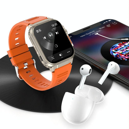 Ip68 Waterproof Bluetooth Smart Watch Health Monitor - Black