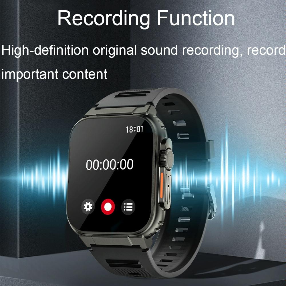Ip68 Waterproof Bluetooth Smart Watch Health Monitor - Black