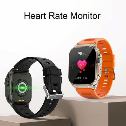Ip68 Waterproof Bluetooth Smart Watch Health Monitor - Black