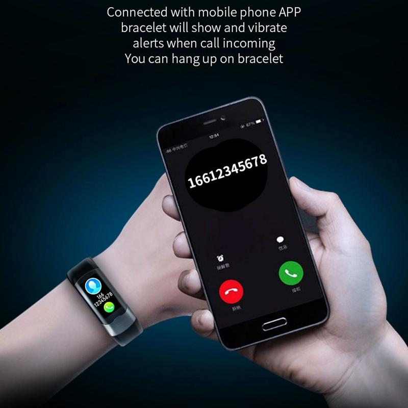 Smart Bracelet With Tft Hd Display Blood Oxygen & Sleep Monitoring - Black