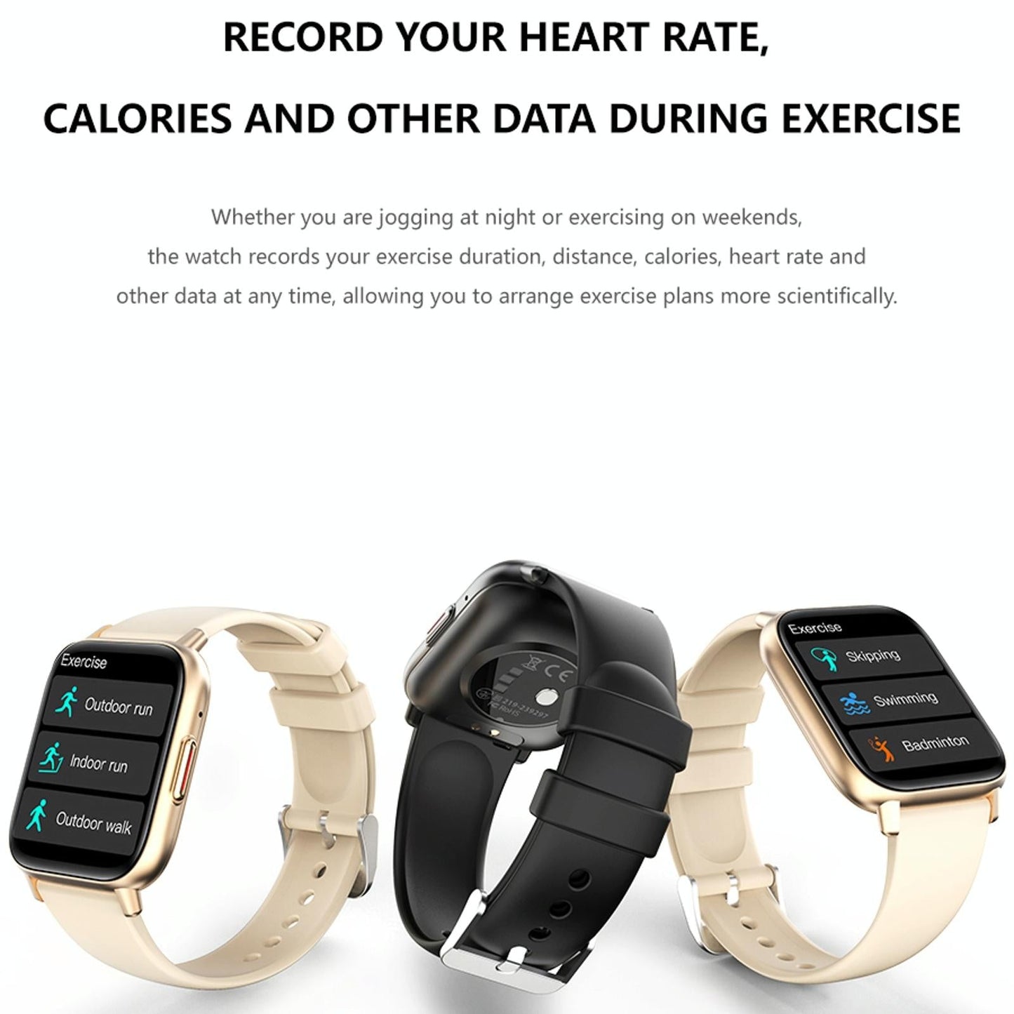 1.83 Inch Bt5.2 Smart Sport Watch Support Sleep / Heart Rate / Blood Oxygen / Temperature / Heart Sugar / Blood Pressure Health Monitor - Black