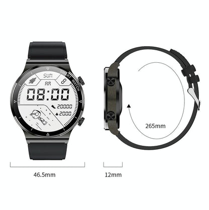 1.32 Inch Heart Rate Sleep Monitoring Smart Watch - Black Silicone