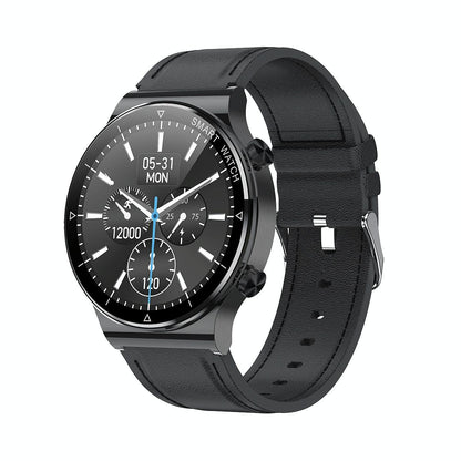 1.32 Inch Heart Rate Sleep Monitoring Smart Watch - Black Silicone