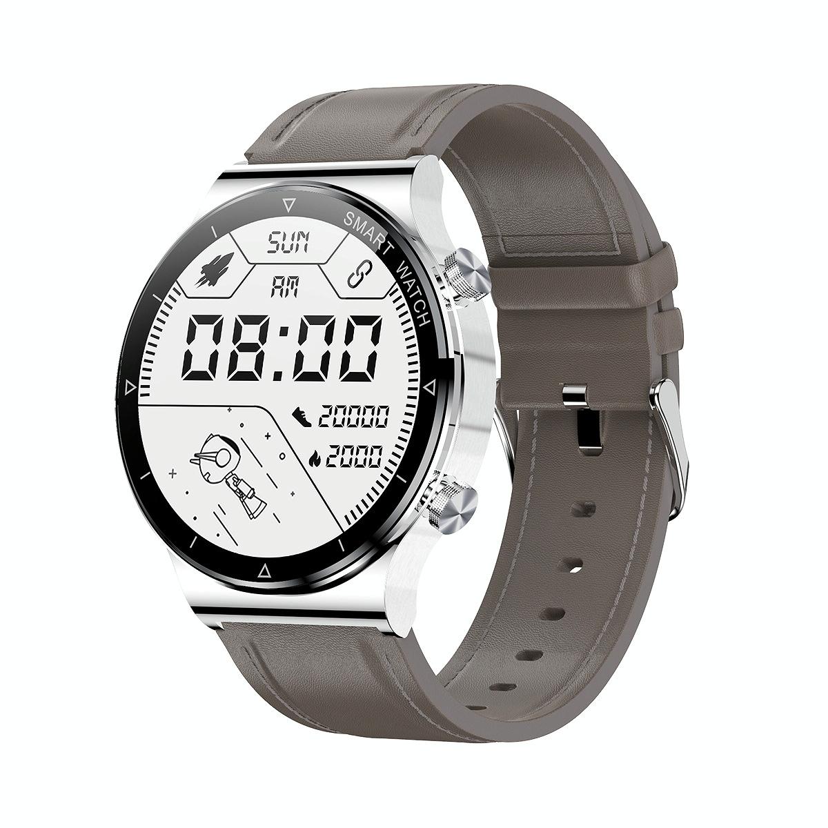 1.32 Inch Heart Rate Sleep Monitoring Smart Watch - Black Silicone