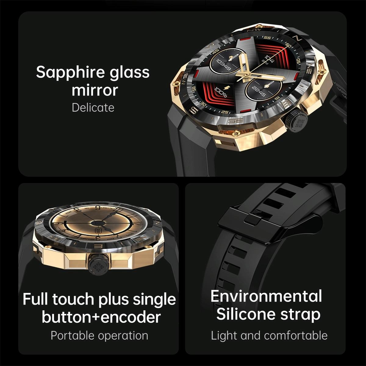 Smart Watch With Heart And Blood Monitoring Colour Screen - Black