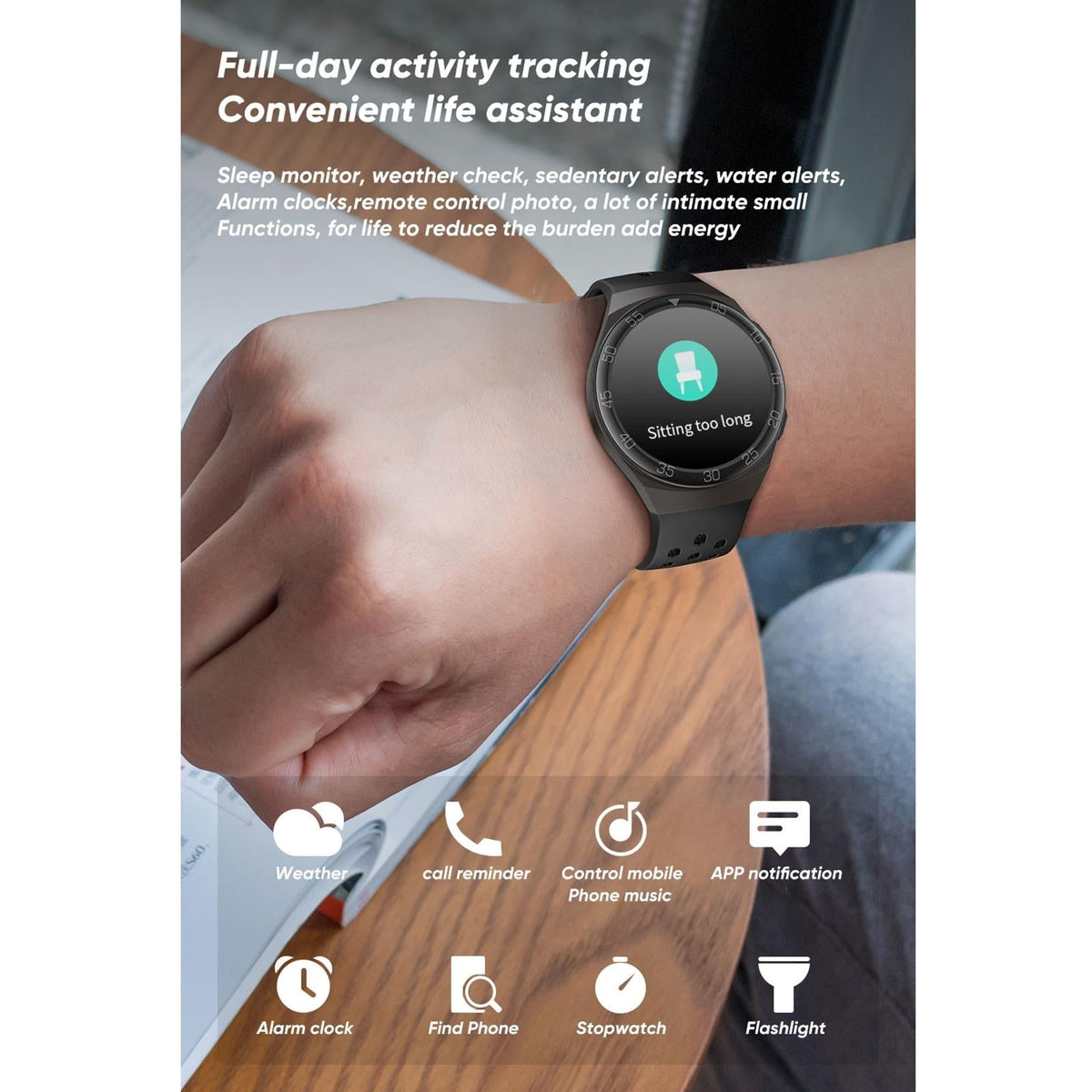 1.28 Inch Ips Screen Bluetooth 5.0 Ip67 Waterproof Smart Watch Support Sleep Monitor / Multi-Sports Mode / Heart Rate Monitor / Blood Pressure Monitoring - Green