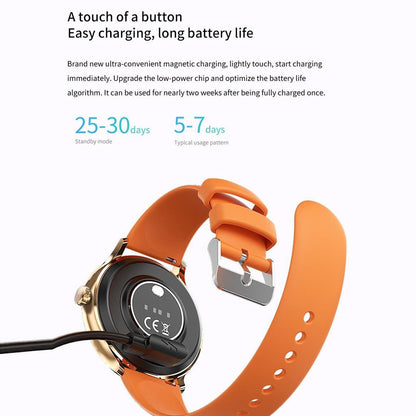 1.39 Inch Bt5.2 Smart Sport Watch Support Bluetooth Call / Sleep / Blood Oxygen / Temperature / Heart Rate / Blood Pressure Health Monitor - Orange