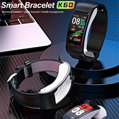 1.08 Inch Waterproof Smart Watch With Bluetooth Call - Black