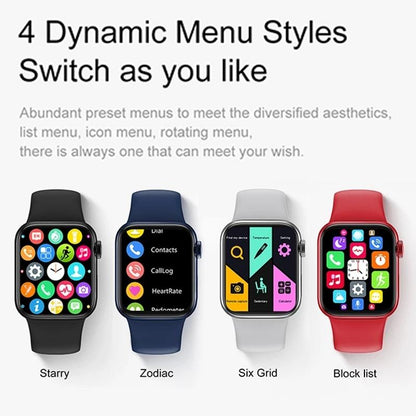 Waterproof Smart Watch With Colour Screen - 1 Inch - Black