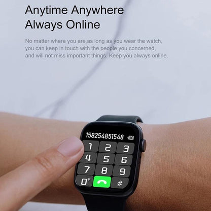 Waterproof Smart Watch With Colour Screen - 1 Inch - Black