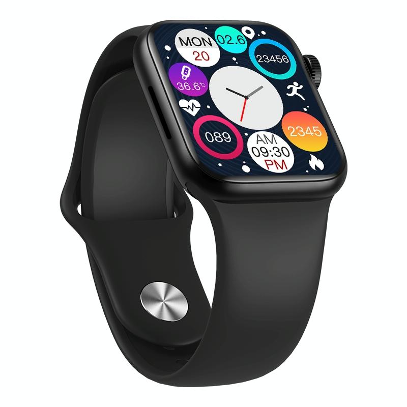 Waterproof Smart Watch With Colour Screen - 1 Inch - Black