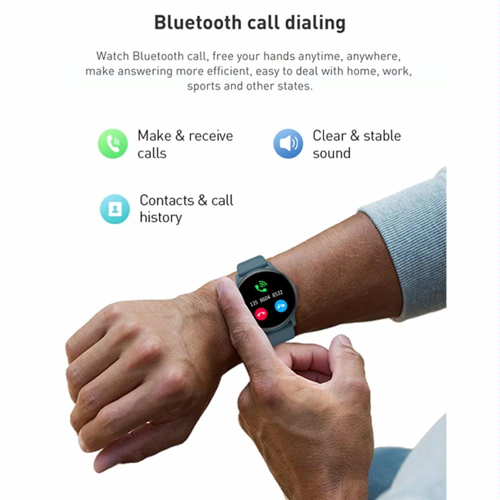 Bluetooth Talk Smartwatch Multi-Function Monitor Heart Rate / Blood Pressure / Blood Oxygen / Sleep - Black