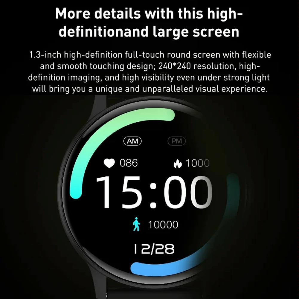 Bluetooth Talk Smartwatch Multi-Function Monitor Heart Rate / Blood Pressure / Blood Oxygen / Sleep - Black