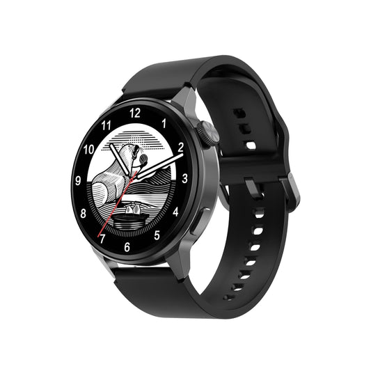 Silicone Band Smart Watch With Colour Screen - Black